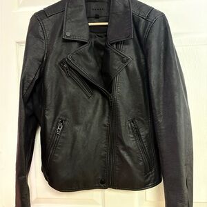 Women's Black faux leather Jacket large blanknyc